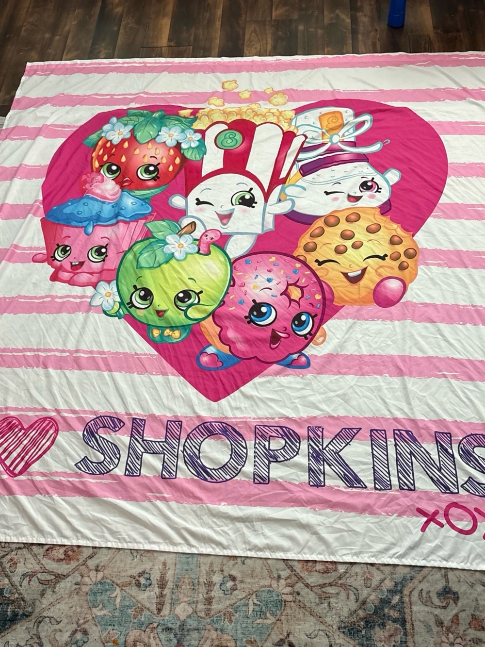 Shopkins shower curtain cloth only